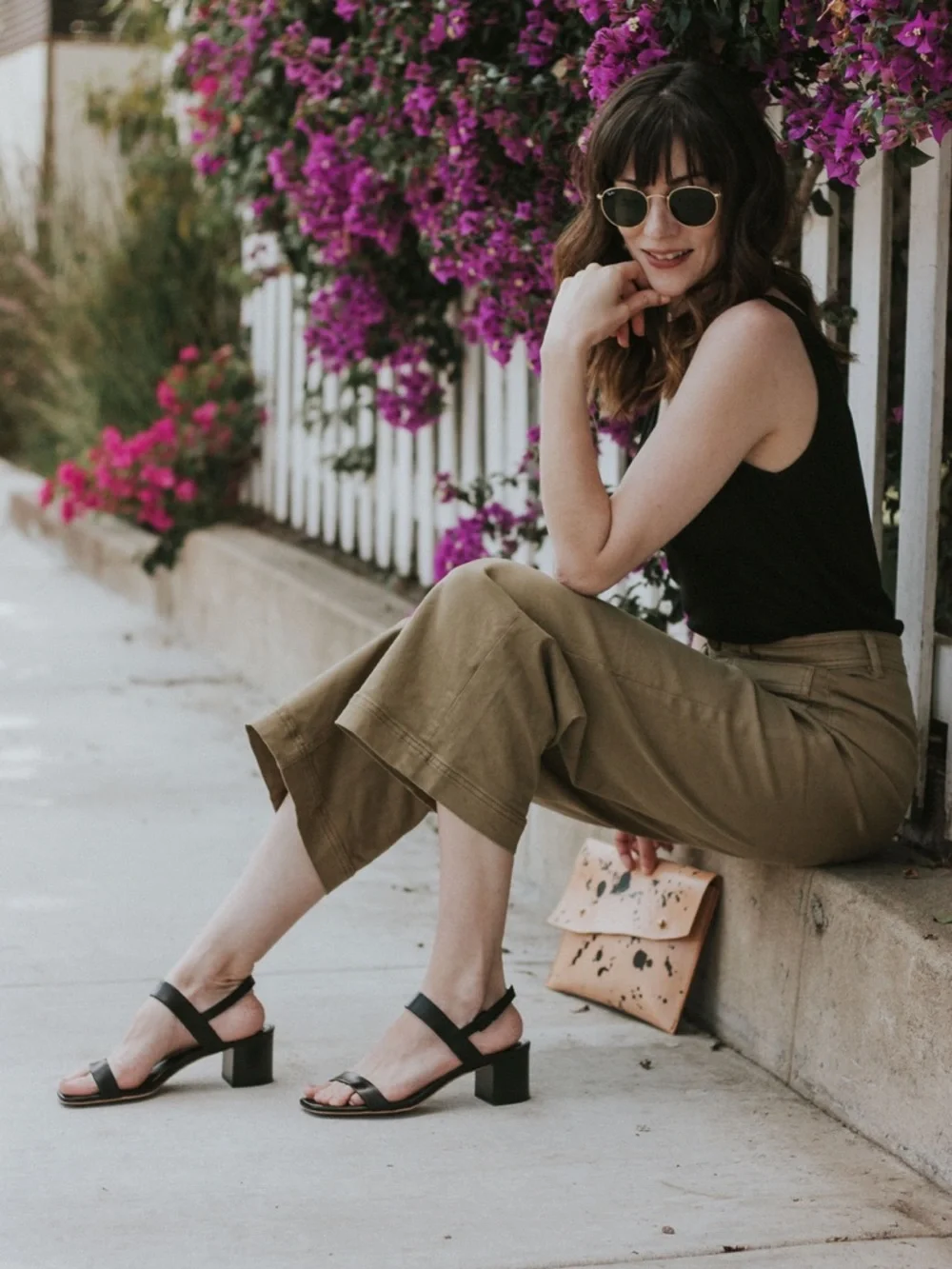 Everlane Olive High-Rise Wide Crop Pants - Picture 2 of 16